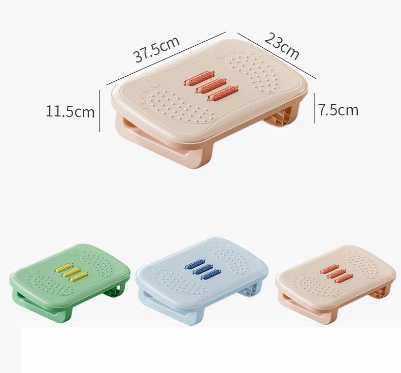 Ghế gác chân công thái học chân vuông tích hợp massage loại tốt mẫu mới 37x23x12 (Tặng kèm quà ngẫu nhiên)