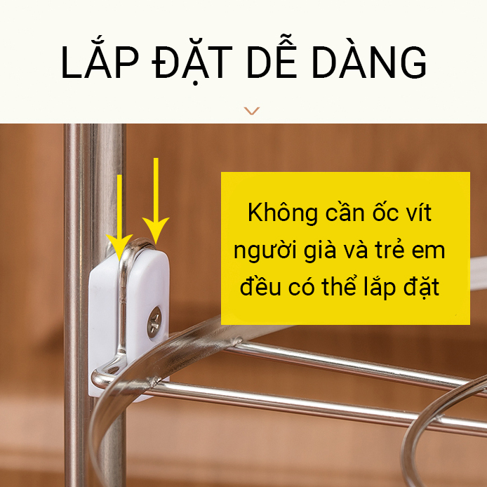 Kệ nhà bếp hình tròn 4 tầng INOX 304 cao cấp đựng xoong nồi, kệ để đồ đa năng tiết kiệm không gian bếp VANDO