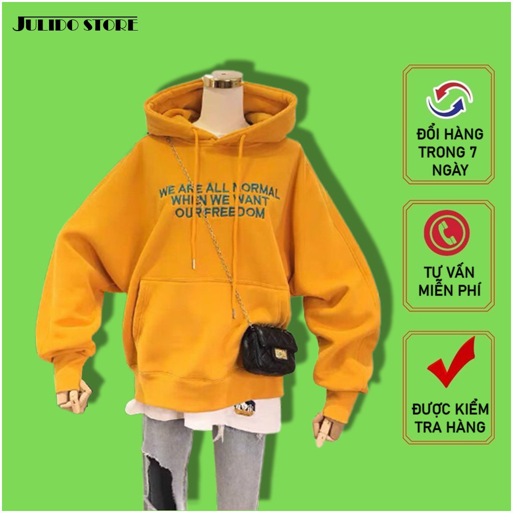 Áo Hoodie Nữ Julido, áo khoác nữ thu đông form rộng mẫu HĐ03