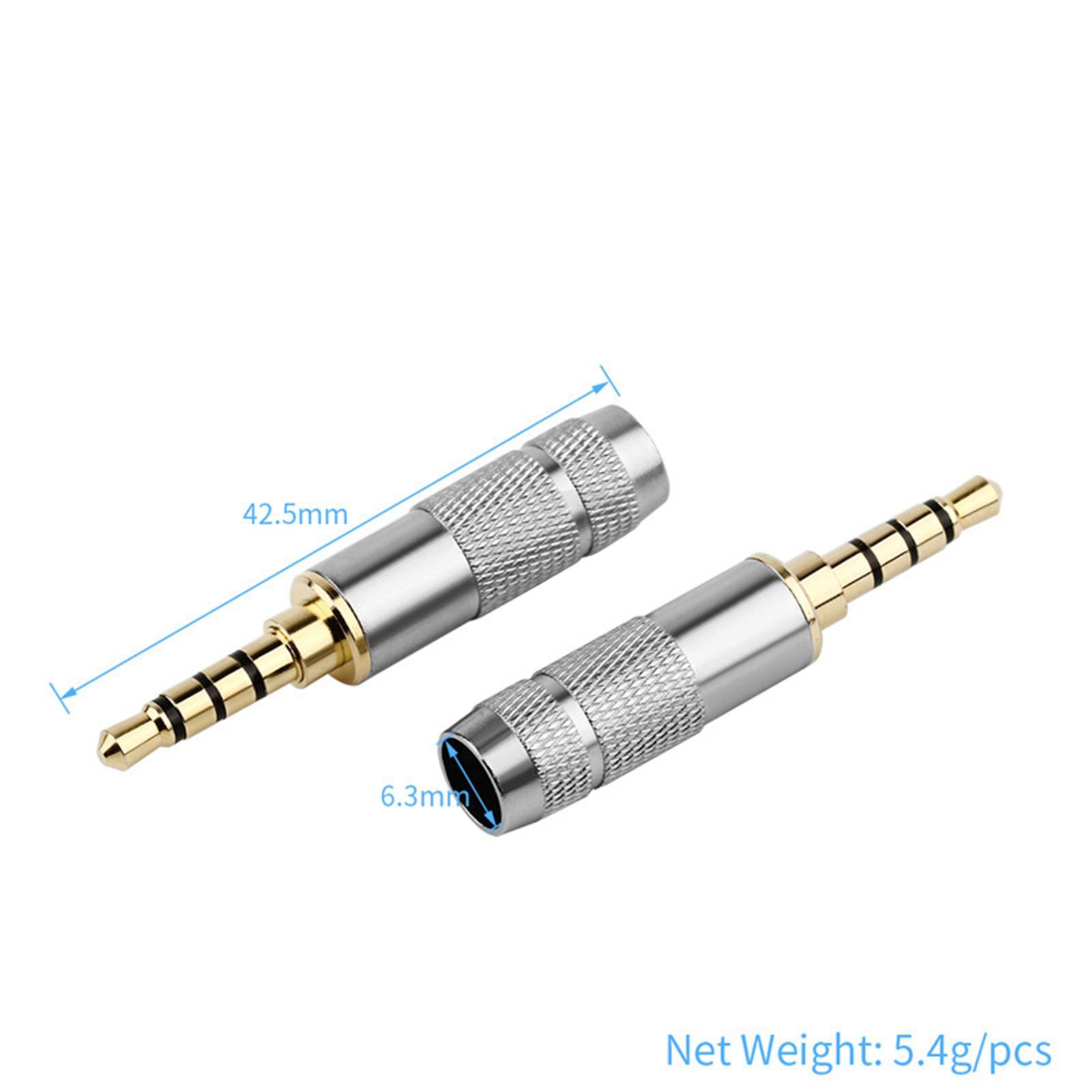 Headphone Jack Male Plug Solder Adapter Connector Stereo Adapter for Headset