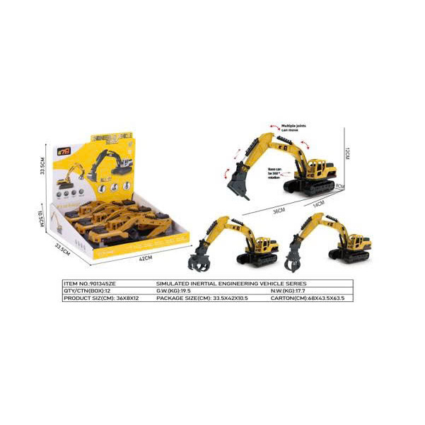 678 - 901345ZE Đồ chơi mô hình xe tải kỹ thuật quán tính chạy đà (KT 33.5x42x10.5cm) - 6pcs/Hộp