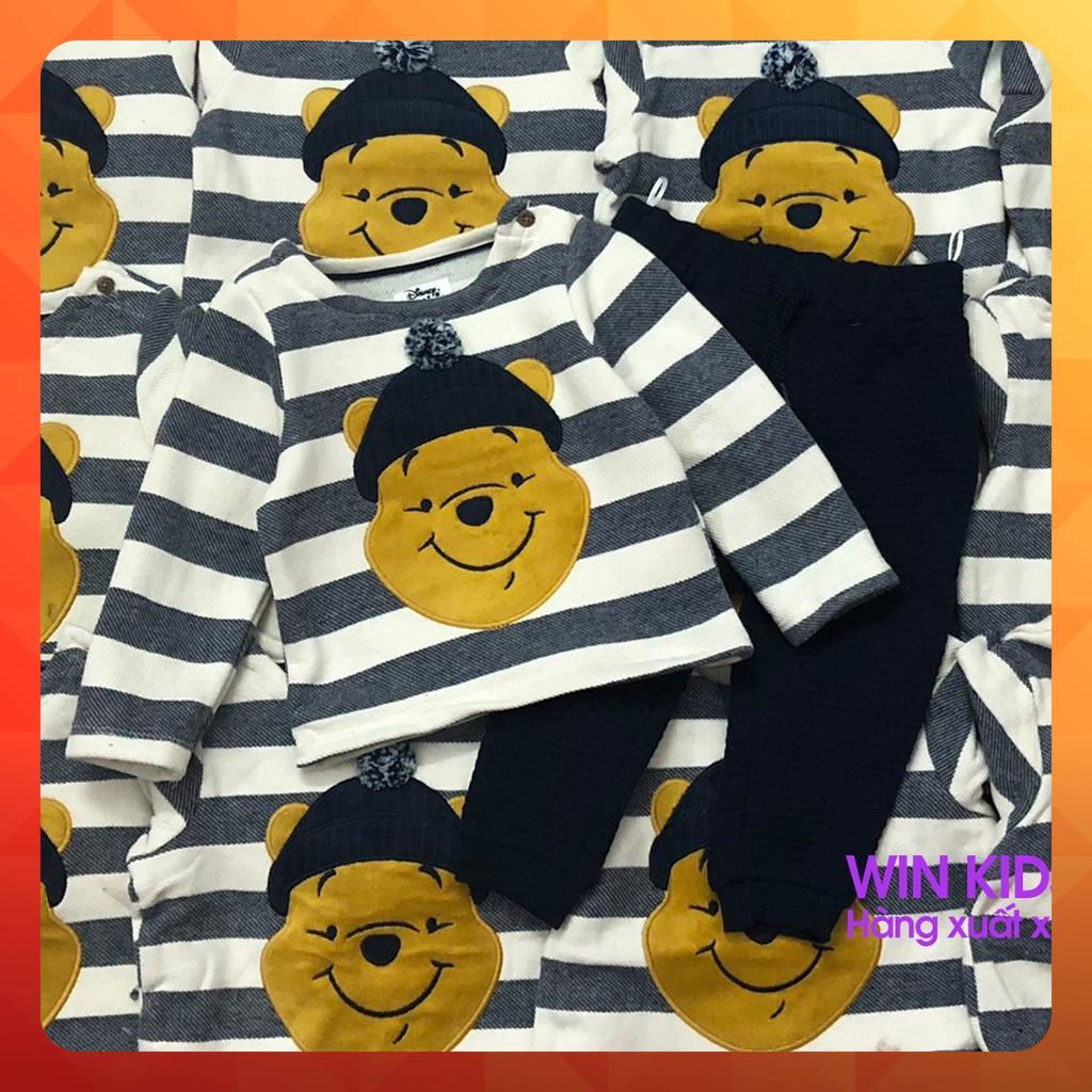 B003 - Bộ quần áo trẻ em hãng C&amp;A họa tiết gấu Pooh, bộ đồ trẻ em cho bé từ 2 tháng tuổi đến 24 tháng tuổi xuất xịn