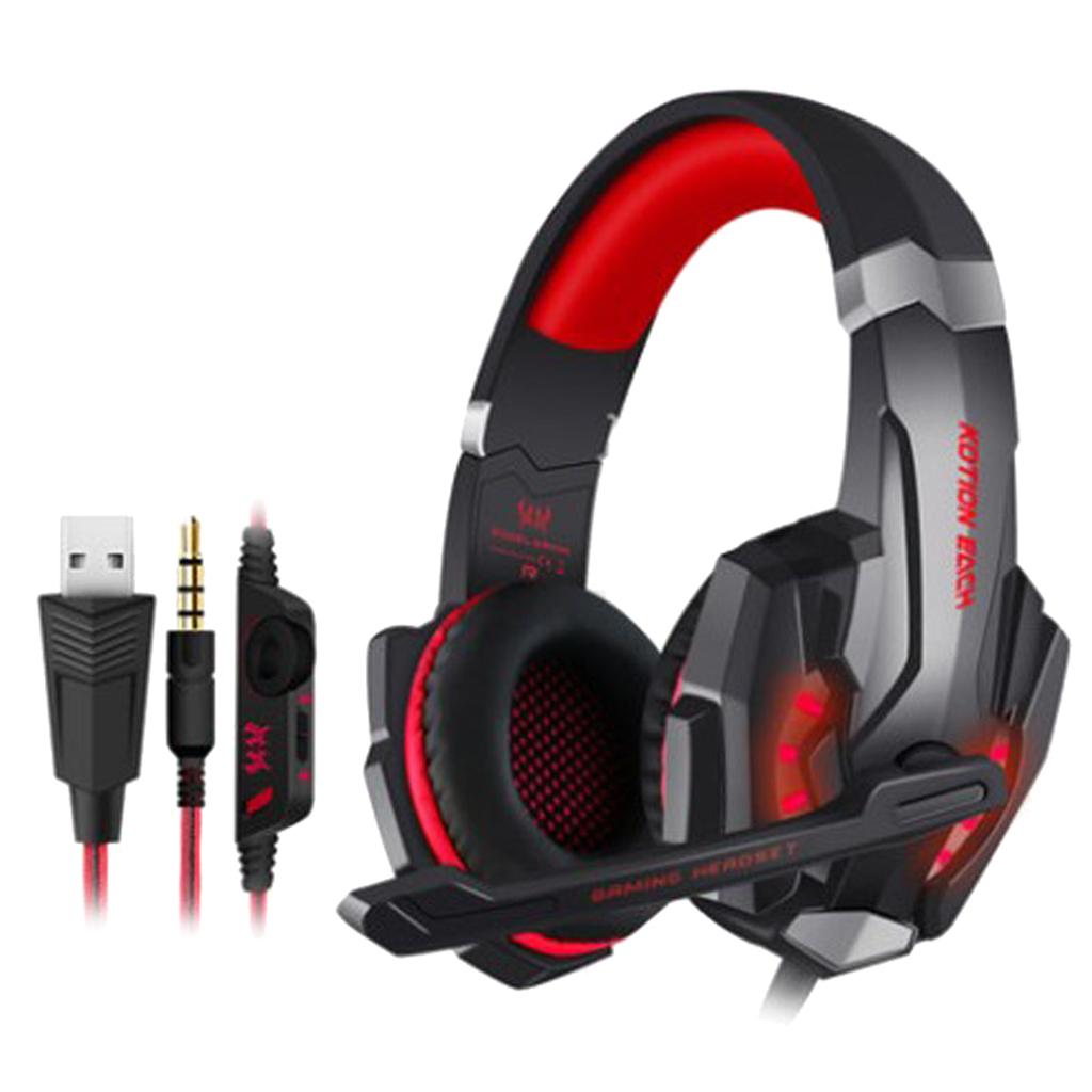 3.5mm Gaming Headset Headphones Mic For PC Laptop Desktop