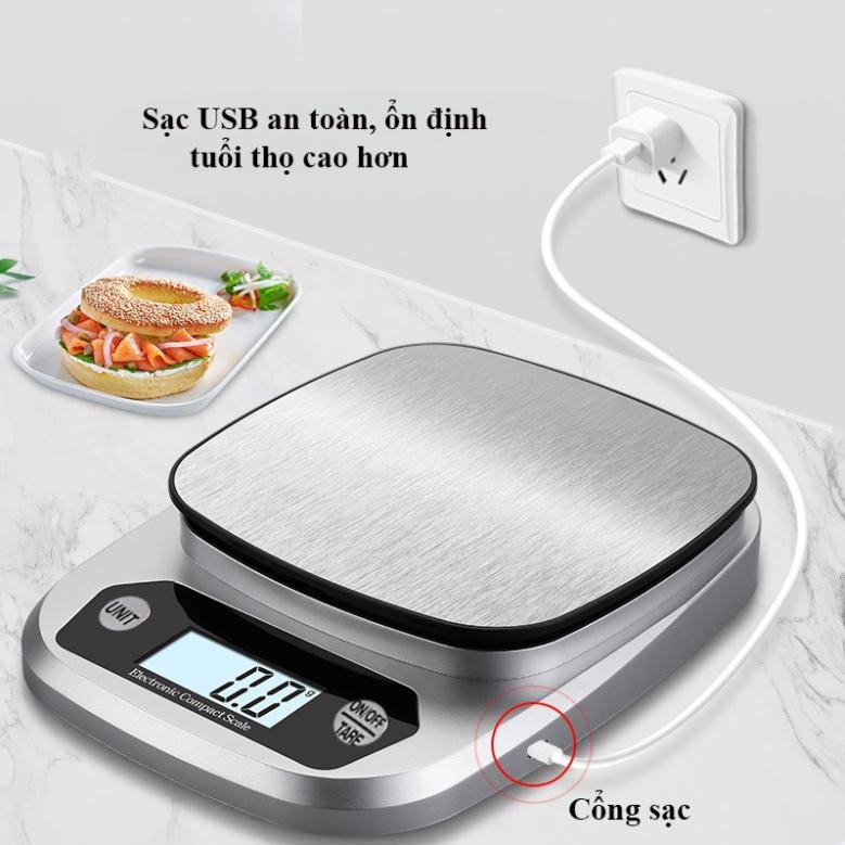 Cân Tiểu Ly Điện Tử Siêu Chính Xác Precision 10kg - 0.1g,  Cân Tiểu Li Nhà Bếp Mini Compact Scale