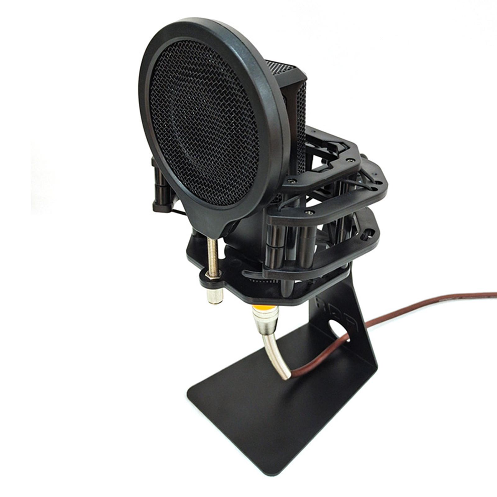 Adjustable Microphone Shock Mount with High Isolation Filter Shield