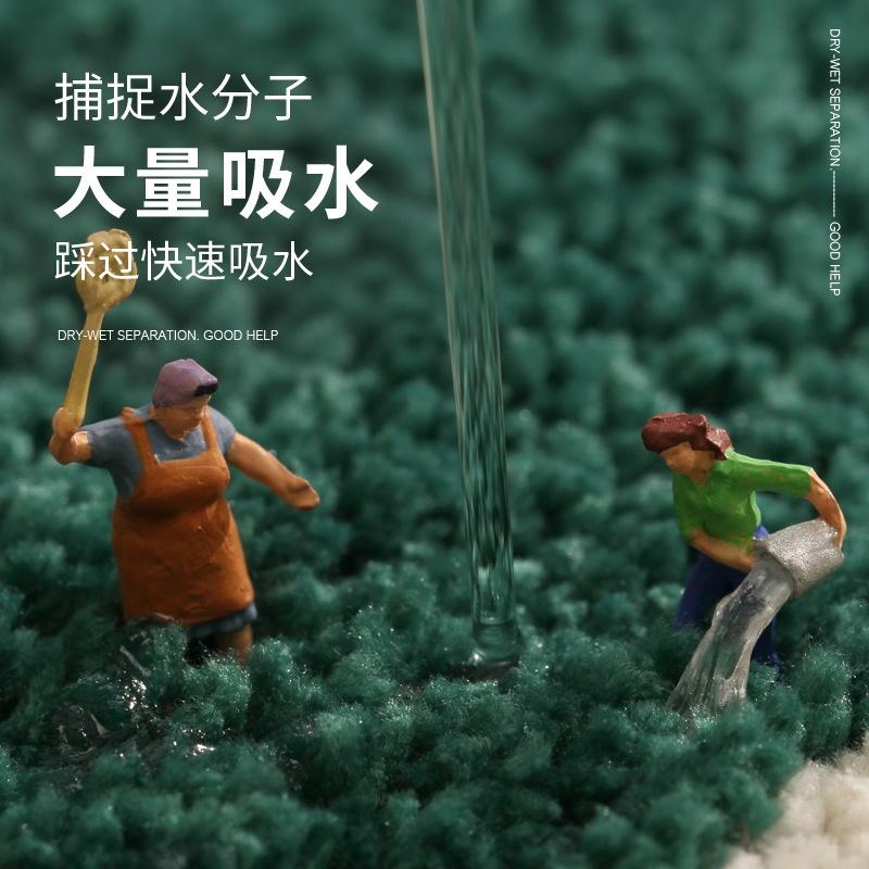 Đơn giản và dày phòng tắm thấm hút thảm trải sàn thảm gia dụng cửa vào nhà chống trượt thảm phòng ngủ thảm chân.