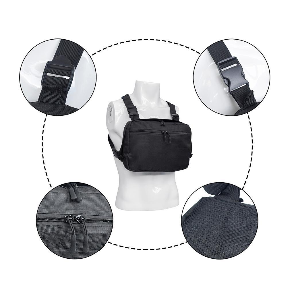 Multi-Functional Unisex Oxford Cloth Chest Rig Bag Vest Waist Bag Panny Pack