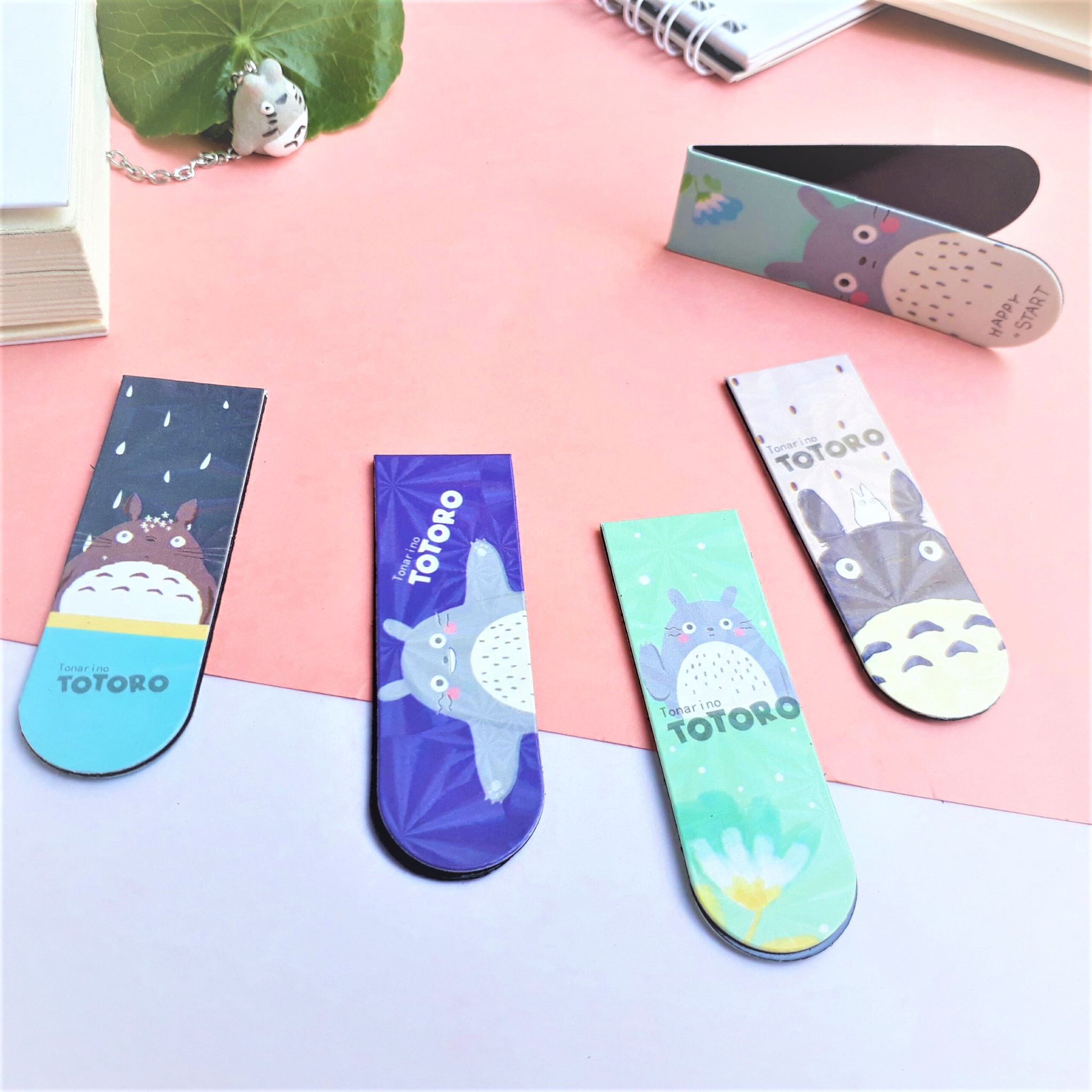 Combo 5 Bookmark Nam Châm Đánh Dấu Sách - Totoro Ánh Kim ( Mẫu Ngẫu Nhiên)