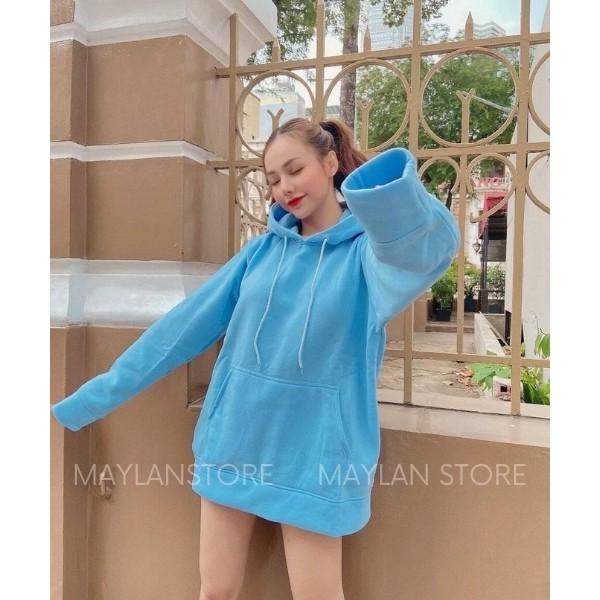 Áo khoác Hoodie Basic Nữ MAYLAN STORE nhiều màu - ulzzang form rộng hàn quốc - vải nỉ lót bông