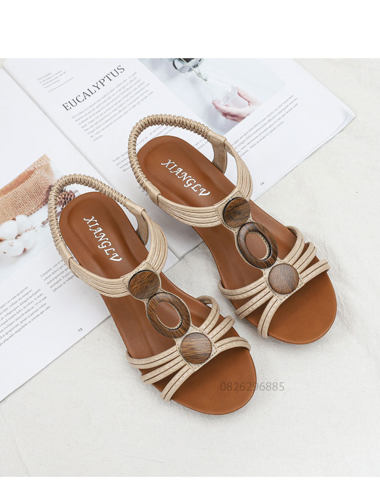 Giày quai ngang nữ giày sandals nữ dép quai hậu nữ cao 5 cm - 1418-390