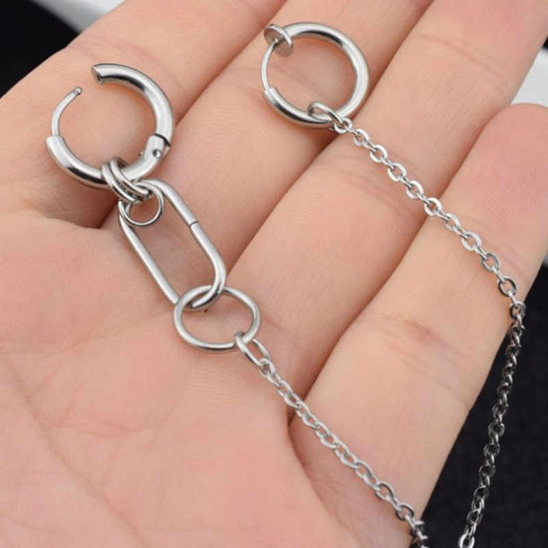 Bông tai giả tích hợp đeo tai- cánh mũi đẹp độc lạ