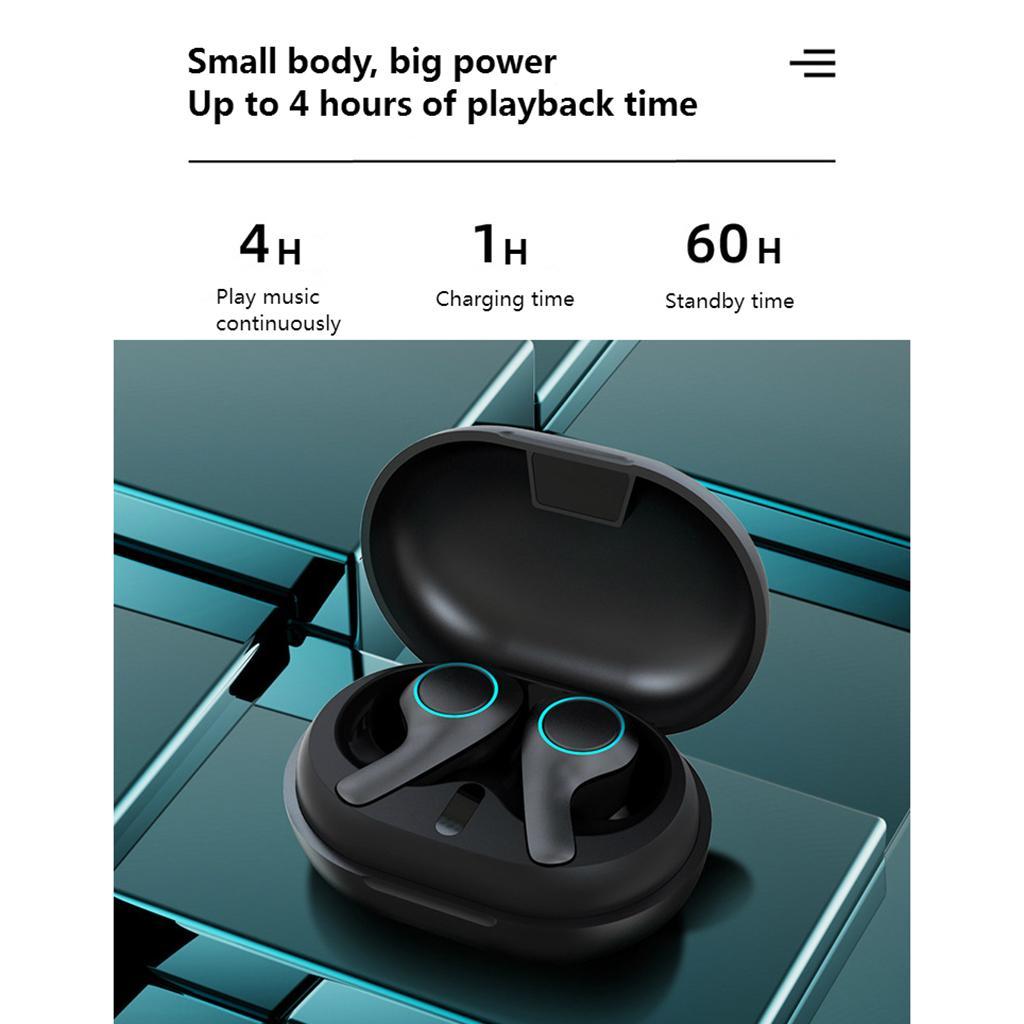 Bluetooth 5.0 Headset Wireless Earphones Mini Earbuds Headphones Black