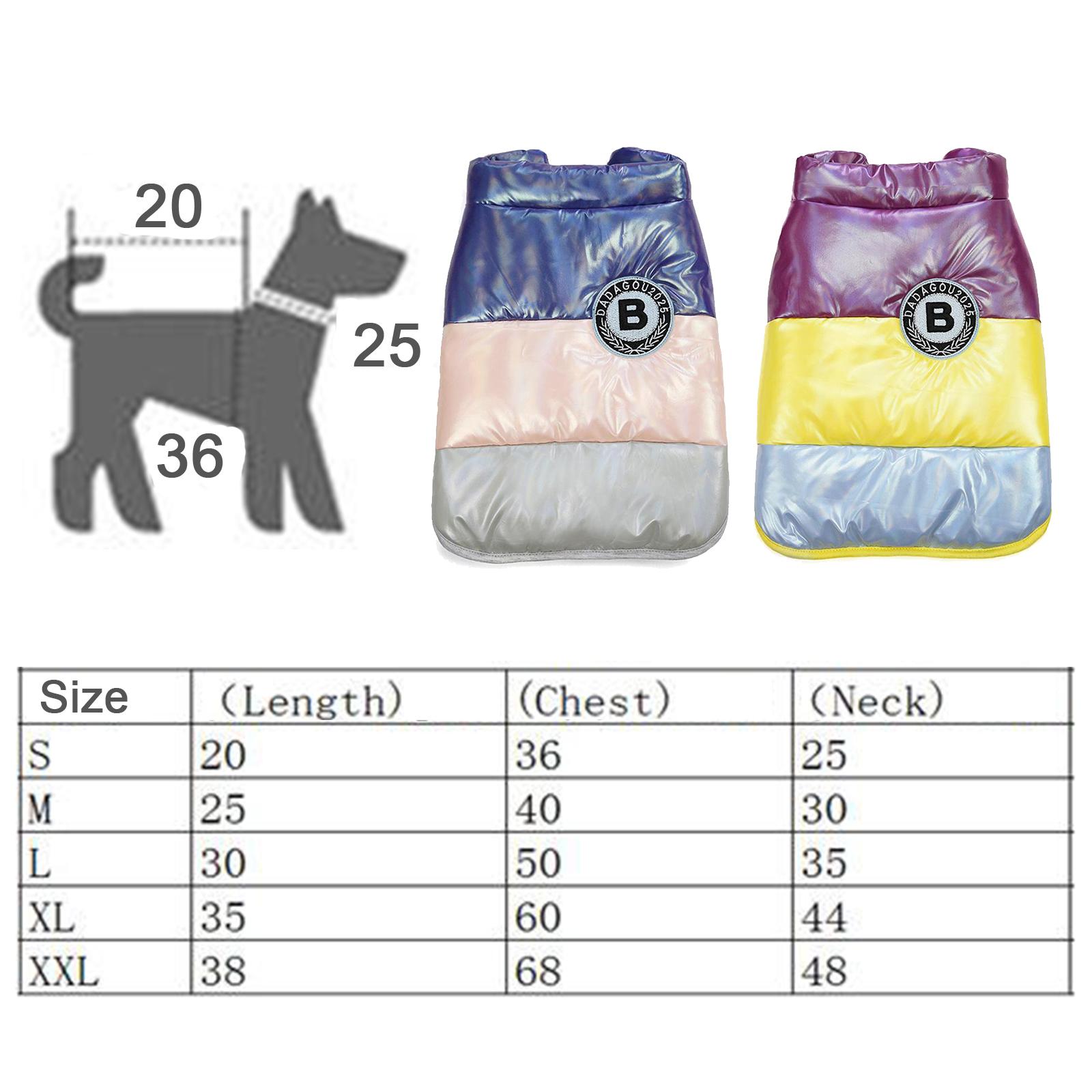 Pet Bulldog Dog Puppy Winter Warm Vest Coat Jacket Clothes Cozy Cold Weather