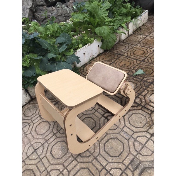 Ghế chống gù, ghế quỳ plywood, knee Chair, ghế công thái học kiểu Nhật