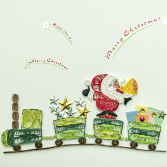 Thiệp Giấy Xoắn Giáng Sinh 15x15 cm - NOEL02GIAAN