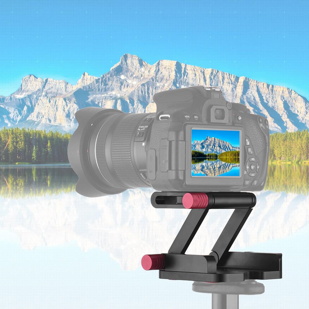 Flexible Z Type Tilt Head Tripod Ball Head Aluminum Alloy Camera Bracket with 1/4 Inch Screw Folding Quick Release Plate