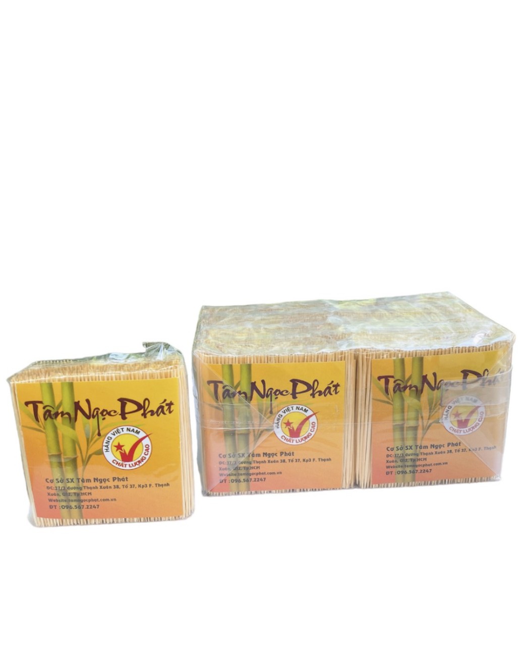 Tăm tre cao cấp Tâm Ngọc Phát hôp 10 gói