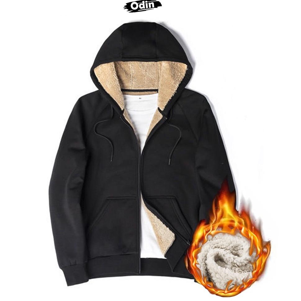 Áo nỉ lông cừu, áo khoác hoodie lông cừu nam nữ ODIN NL01 siêu ấm mùa đông