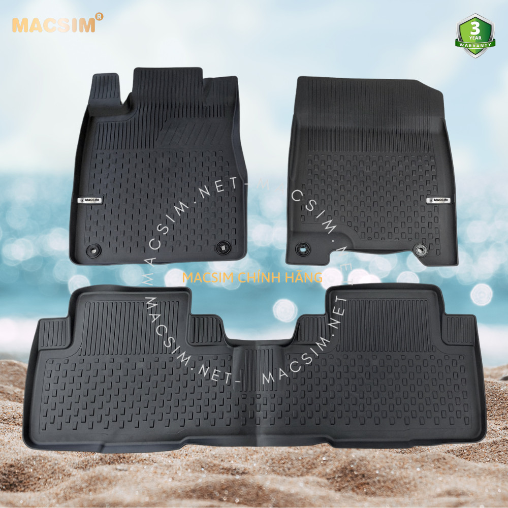#CRV, Thảm lót sàn ô tô nhựa TPE Silicon Honda CRV 2012- 2017 Black Nhãn hiệu Macsim
