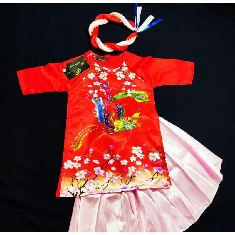 Áo dài bé gái Phượng Hoàng