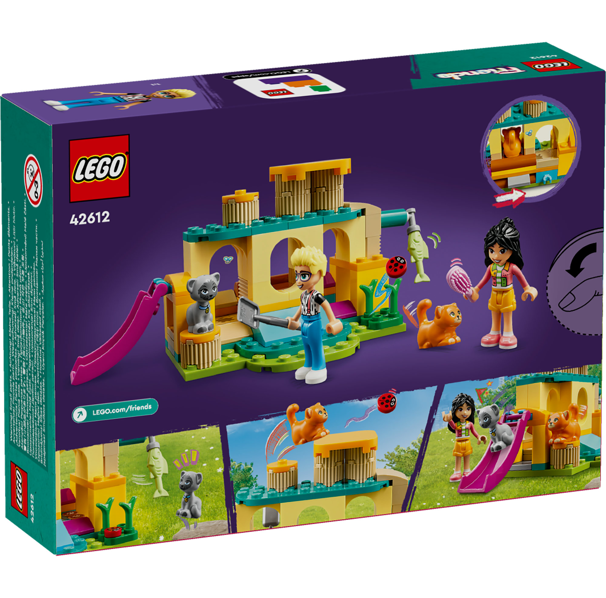 LEGO FRIENDS 42612 Đồ chơi lắp ráp Khu vui chơi cho mèo con (87 chi tiết)