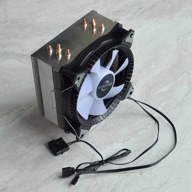 Phong Cách Mới Nhất 4 Ống Dẫn Nhiệt Máy Tính Tản Nhiệt CPU I7-12400 Ống Đồng ARGB Quạt Hiệu Ứng Ánh Sáng LGA115x/1200/1700
