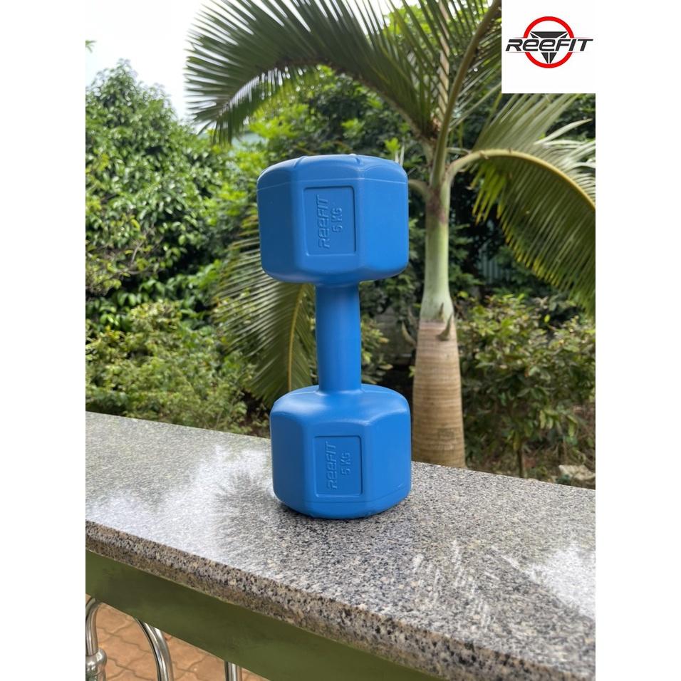 Tạ nhựa tay bát giác Reefit có ruột