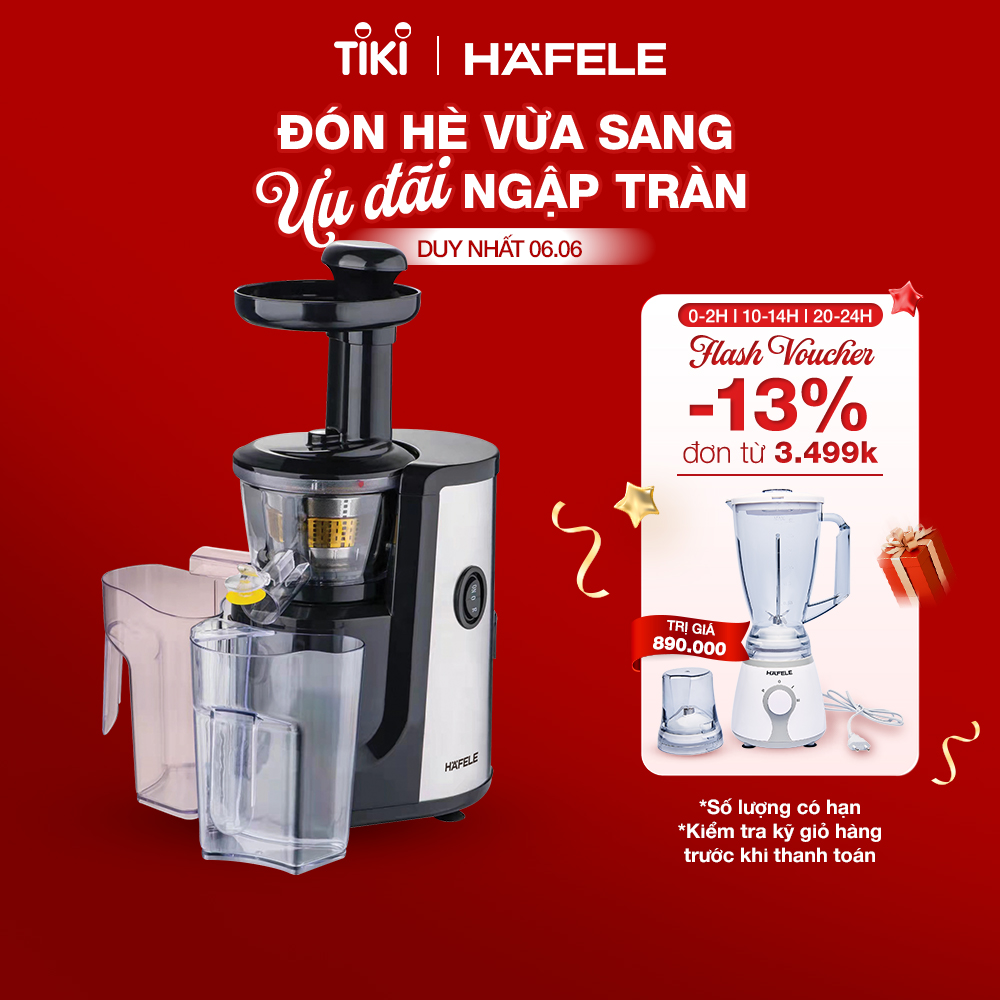 Máy ép chậm Hafele họng lớn HS-J42S 535.43.393 (Hàng chính hãng)