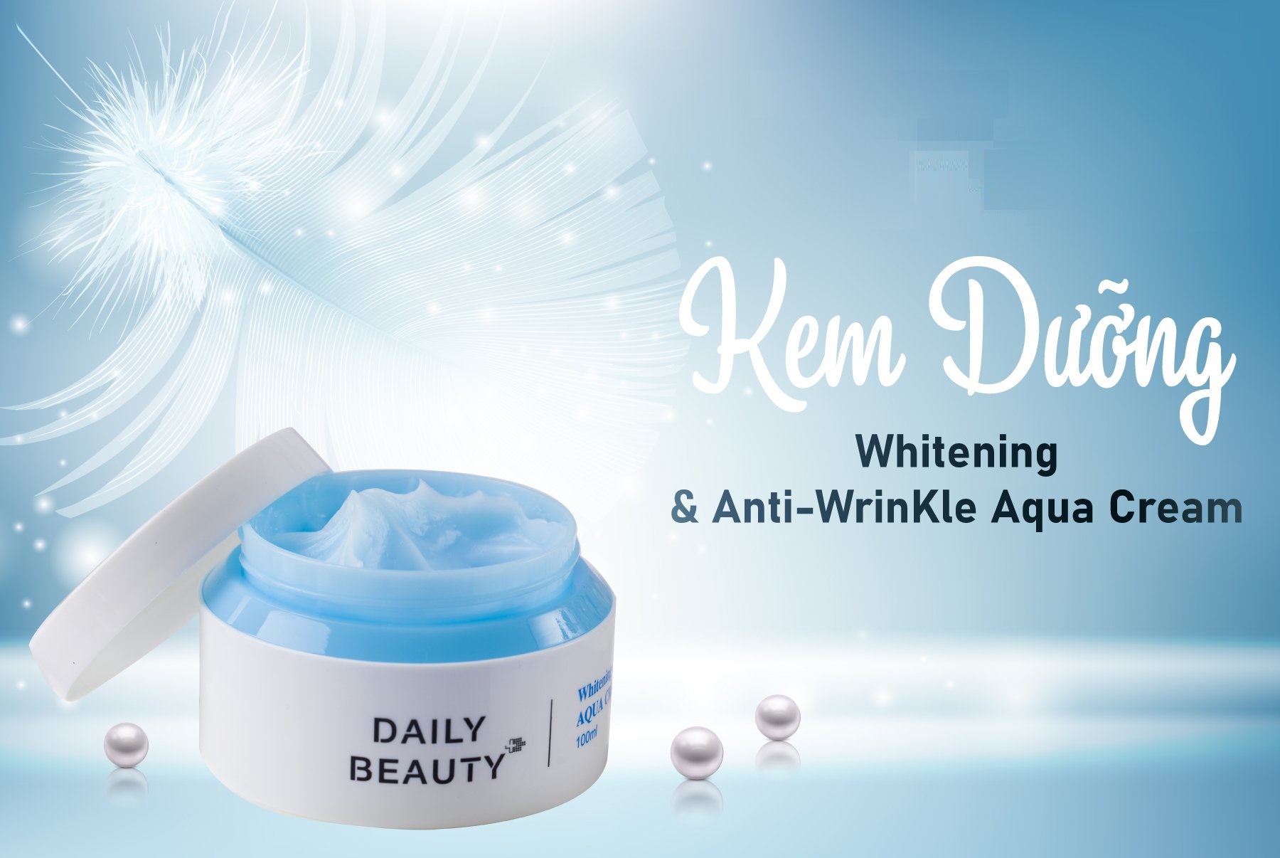 Combo 7 hộp Kem dưỡng Daily Beauty Intensive Anti-WrinKle Aqua Cream sản phẩm cấp nước cho da dầu nhập khẩu chính ngạch Hàn Quốc