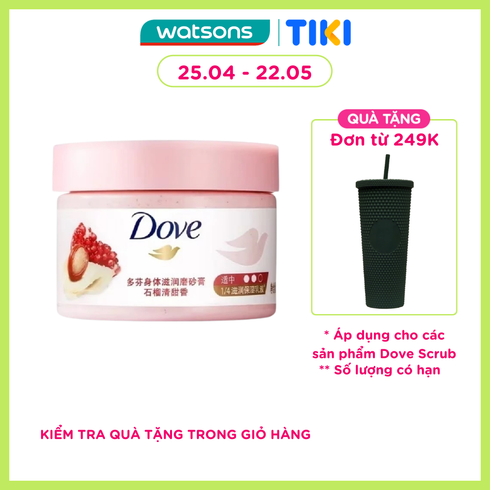 Tẩy Tế Bào Chết Dưỡng Ẩm Toàn Thân Dove Hương Lựu Đỏ 298g