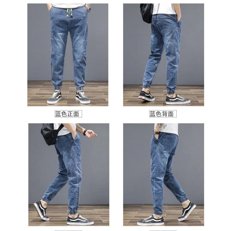 Quần Jean Jogger Nam 2022 Phong Cách Hàn Quốc Xanh Nhạt