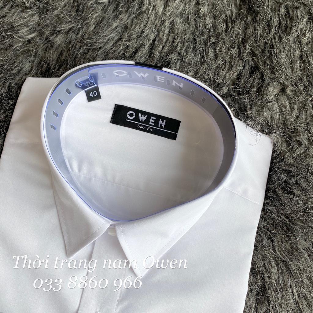 OWEN - Áo Sơ mi dài tay Slimfit Owen chất sợi tre kẻ ngang 220167