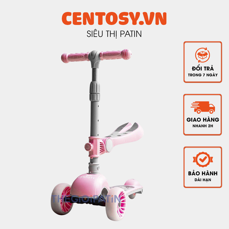 Xe Scooter Trẻ Em Centosy S8 Hồng - Hàng Chính Hãng