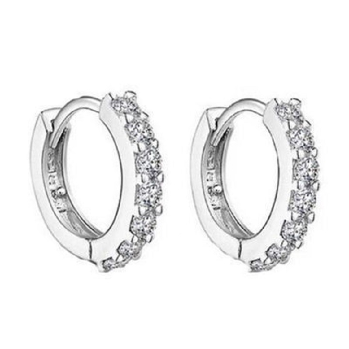 Bông tai nữ đính hạt đá zircon sang trọng siêu đẹp