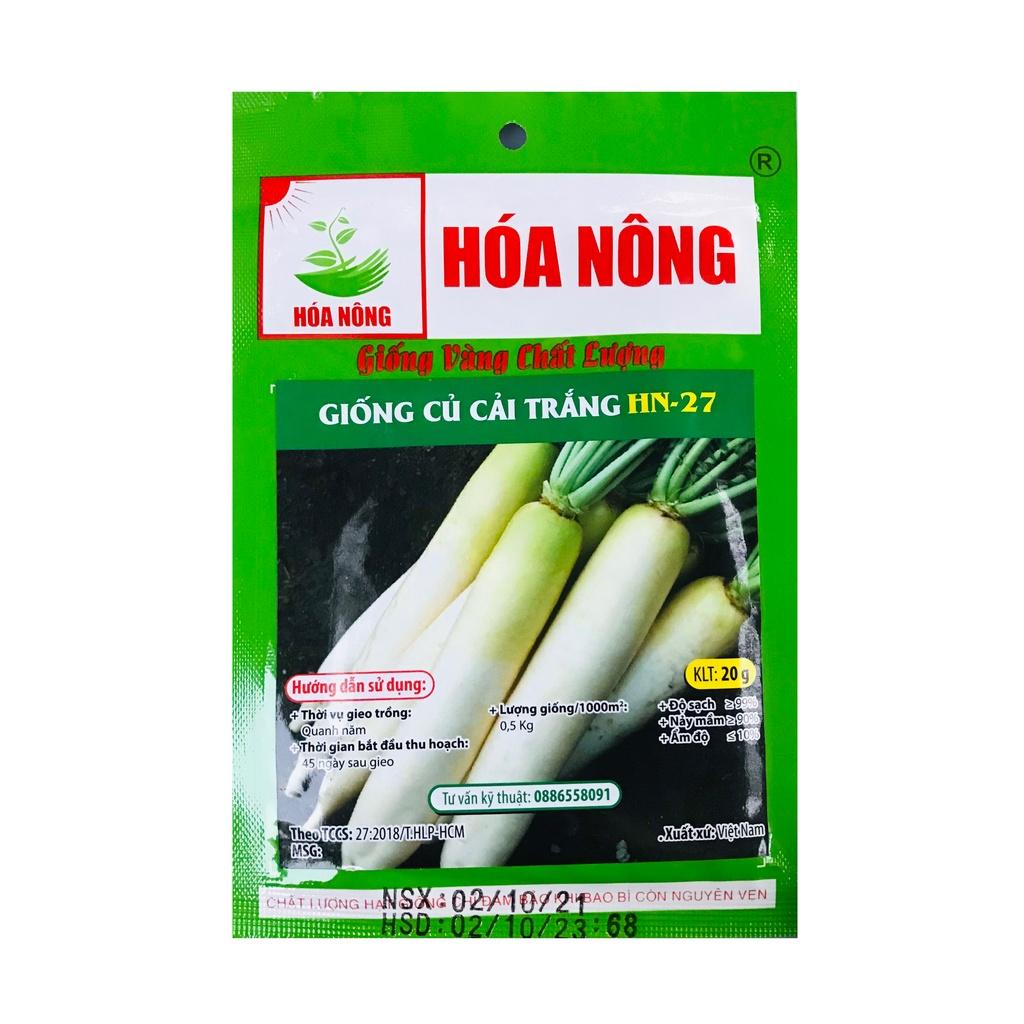 Hạt Giống Củ Cải Trắng HN27 Gói 20gr