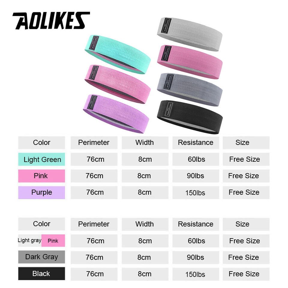 Bộ 3 dây kháng lực tập mông AOLIKES A-3604-3 Hip Resistance bands