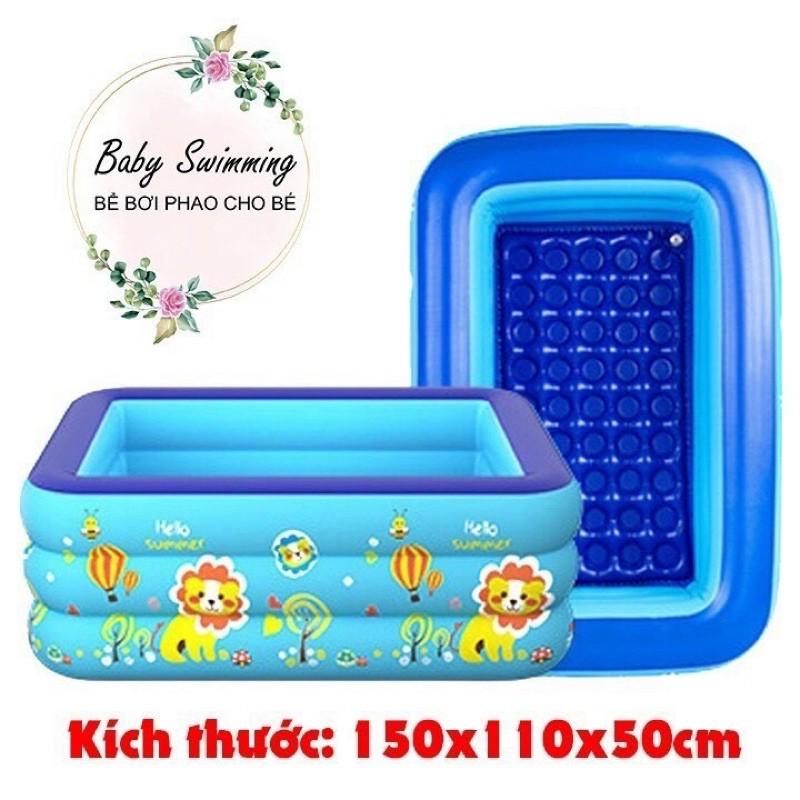 Bể Bơi Phao Cho Bé - 3 Tầng – 1m5 – Có Đáy Chống Trượt