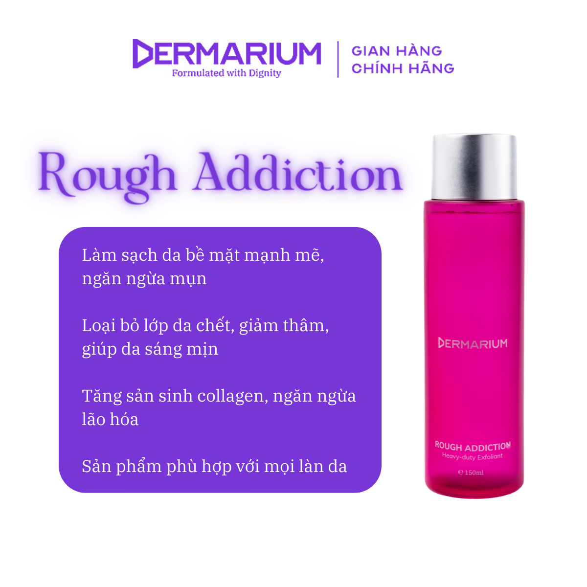 Toner Acid Làm Sạch Dermarium Rough Addiction 8% Glycolic &amp; Lactic Acid