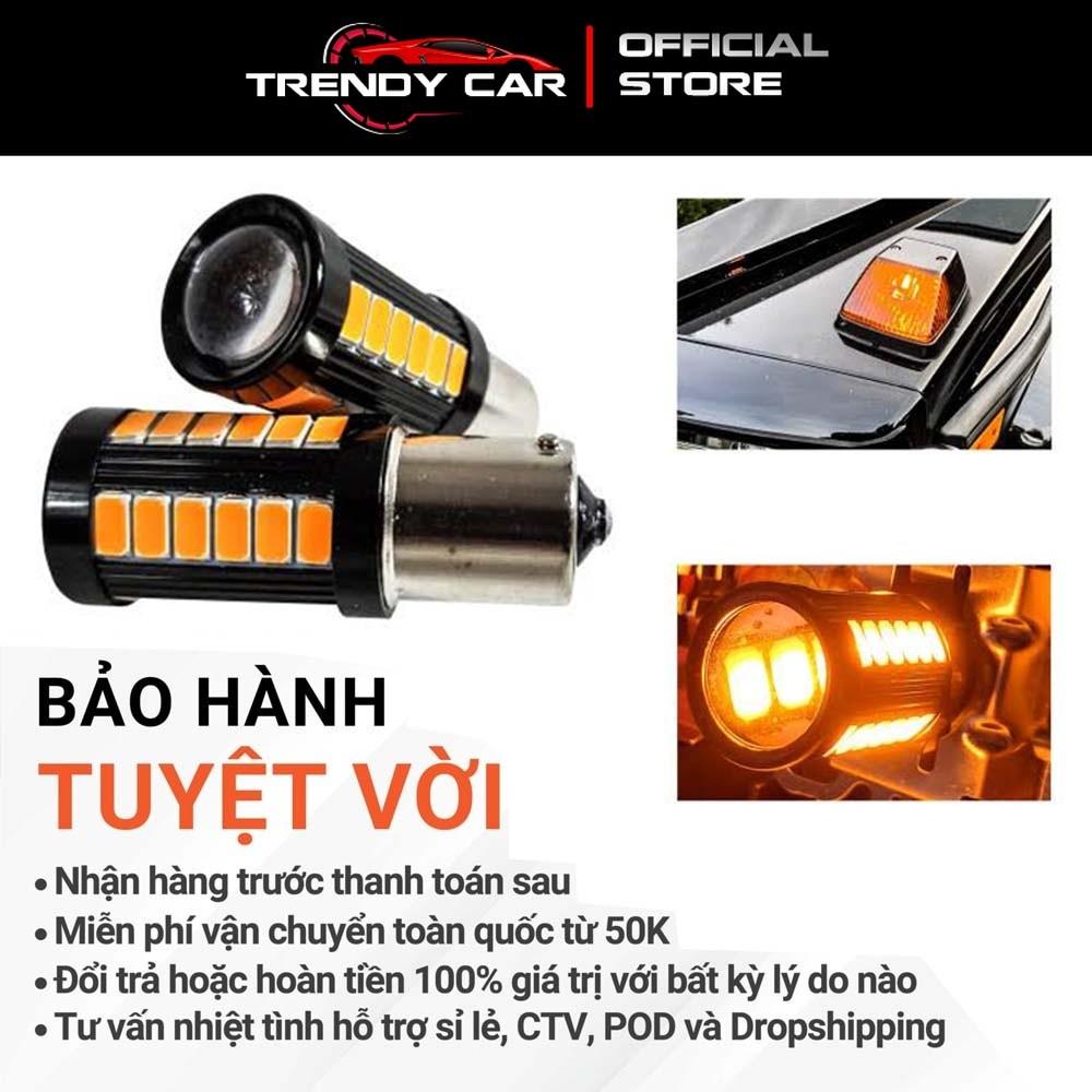 Bóng đèn led hậu 1157 Chipset 33 Bóng led có thấu kính hội tụ thế hệ mới cao cấp siêu sáng - 1 Bóng / Vàng