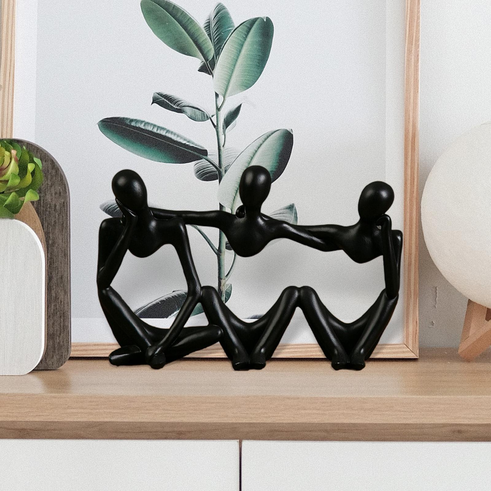 Abstract Thinker Statue Human Figurine Nordic Style Ornament for Restaurant