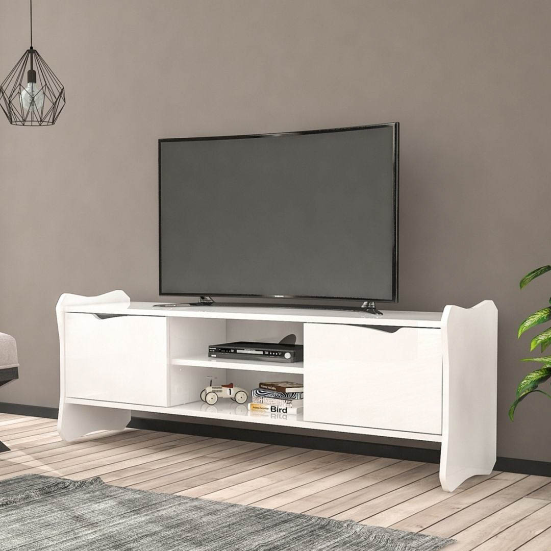 Kệ tivi gỗ hiện đại SMLIFE Tyrone | Gỗ MDF dày 17mm chống ẩm | D140xR38.3xC51.5cm