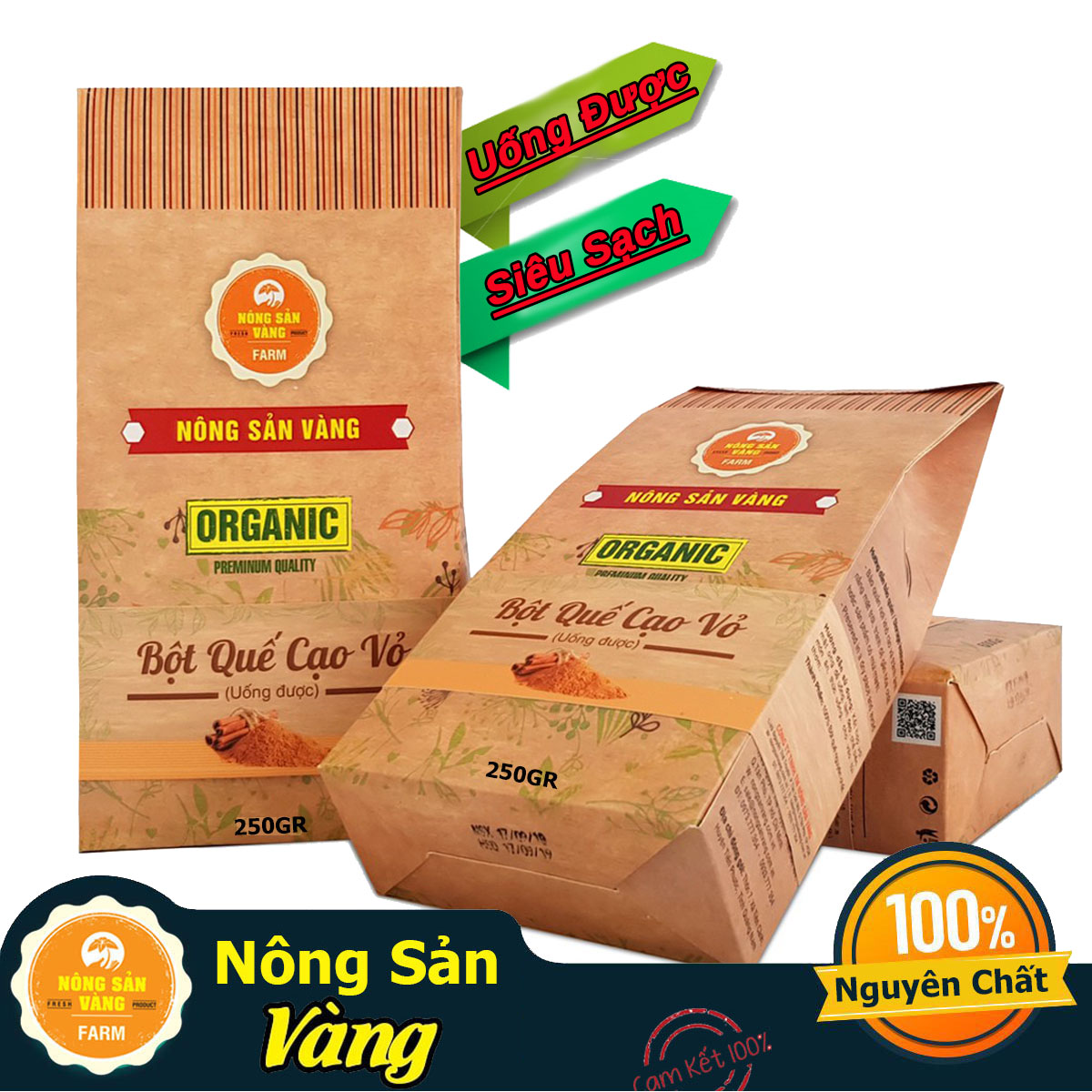 Bột Quế Nguyên Chất Cạo Vỏ (Uống) 250gr , làm bánh, nấu ăn, giảm cân, giảm mỡ bụng