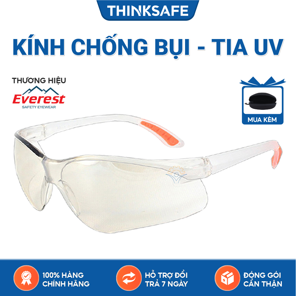 Kính bảo hộ Everest EV203 kính chống bụi, chống trầy xước, chống tia UV, chống đọng sương