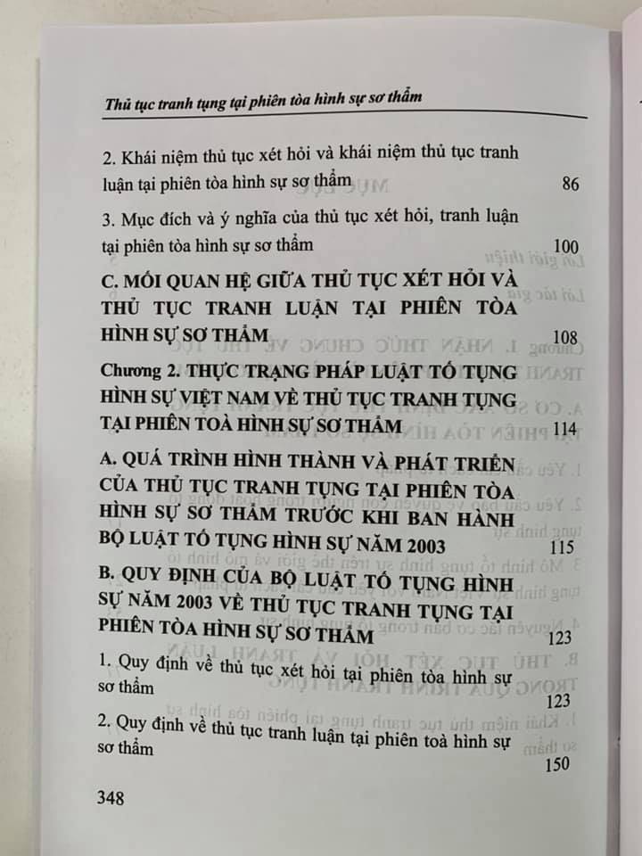 Thủ tục tranh tụng tại phiên toà hình sự sơ thẩm (tái bản lần thứ nhất)