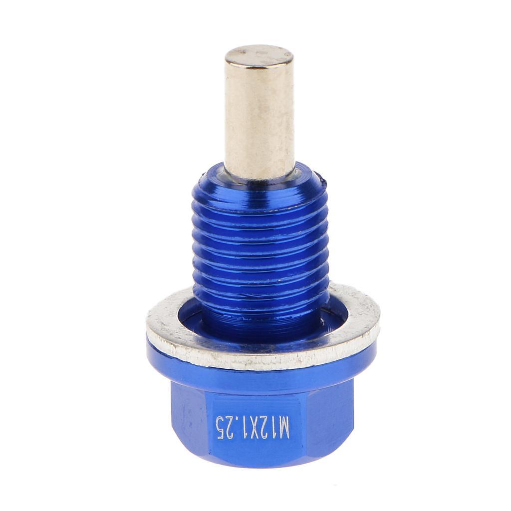 3-5pack M12X1.25 Anodized Magnetic Engine Oil Pan Drain Bolt Plug for Toyota