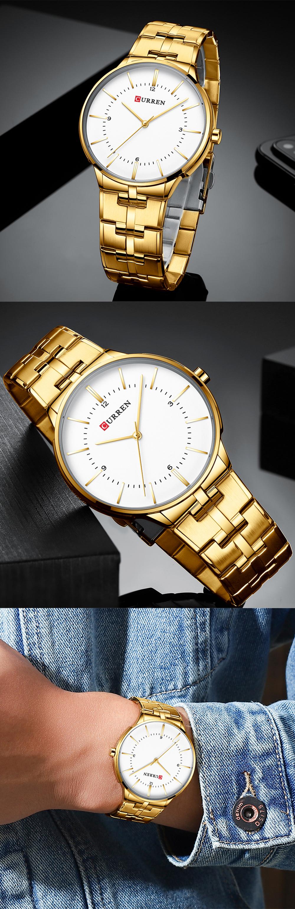 Đồng hồ Quartz Nam Doanh nhân Thời trang Thép không gỉ  Không thấm nước CURREN 8321