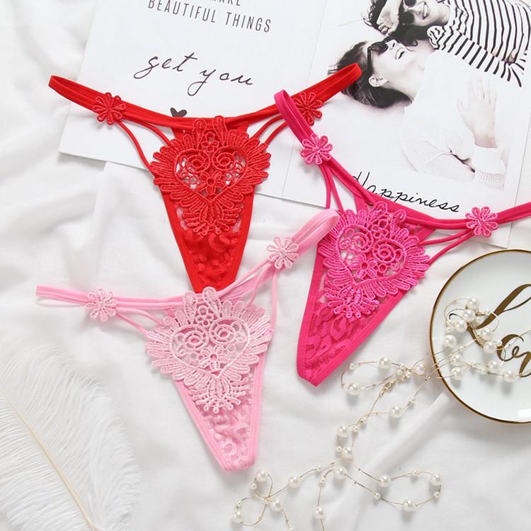 Quần lót nữ ren nơ bướm sexy C13 - Quần lọt khe nữ - Quần lót nữ lọt khe xẻ dáy - Quần chíp ren nữ