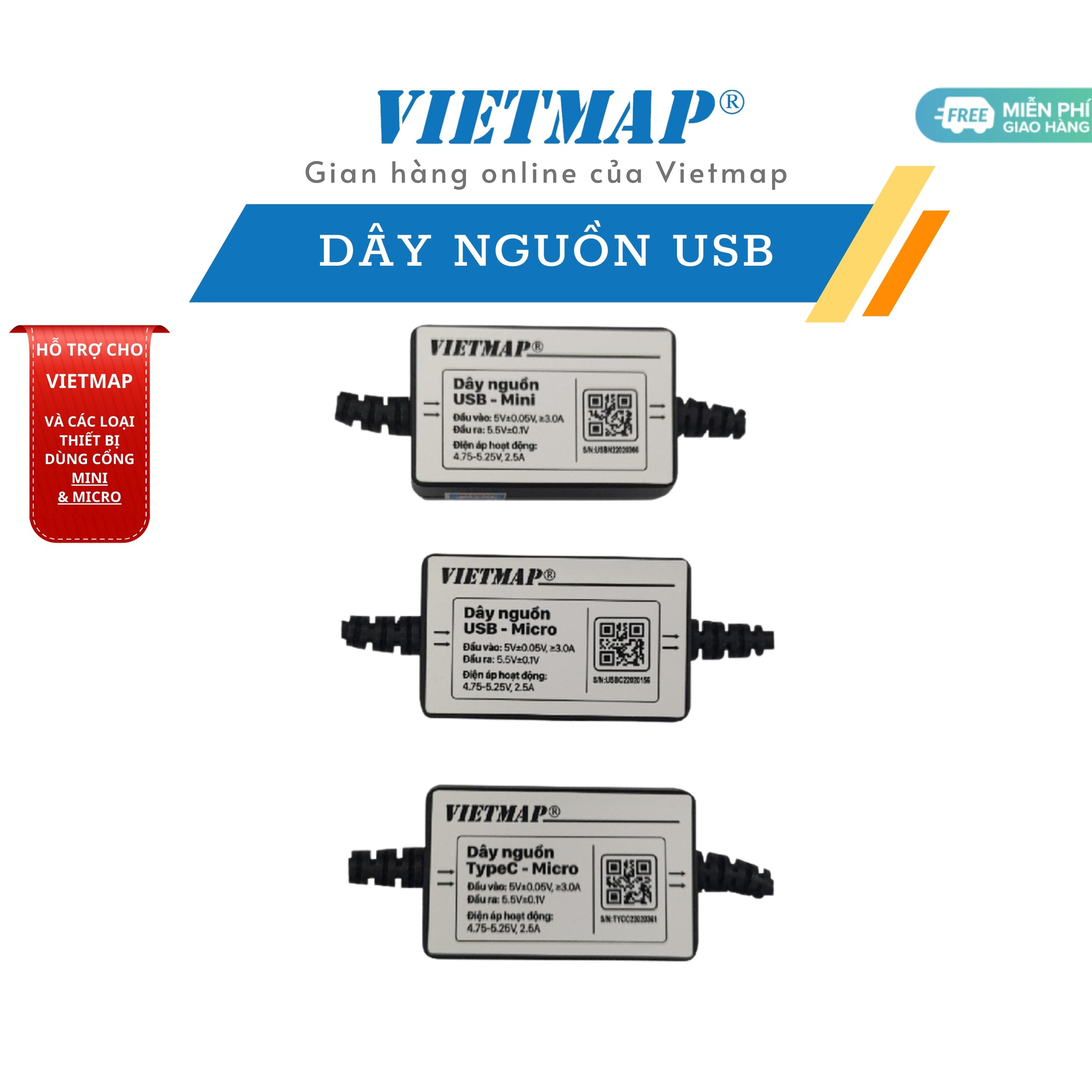 Bộ dây sạc USB cho camera hành trình Vietmap - Hàng Chính Hãng