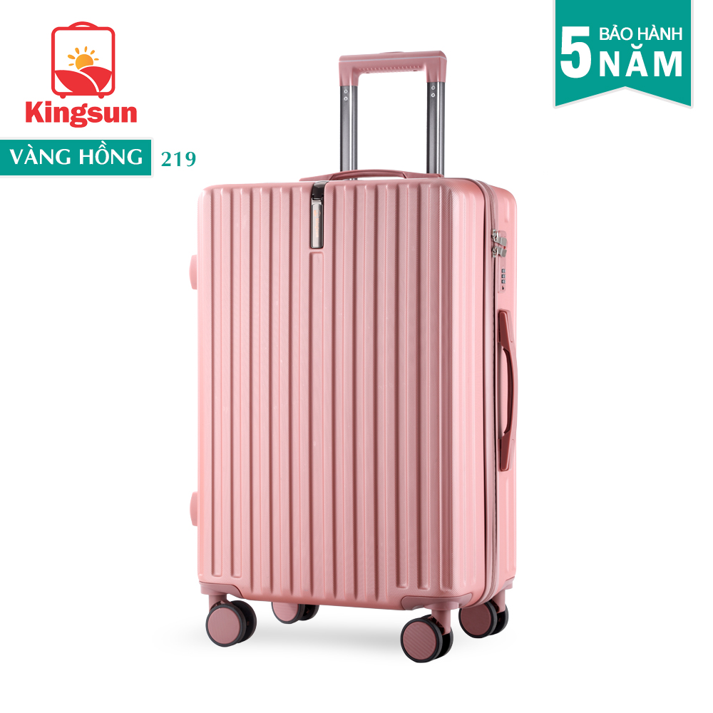 Vali kéo du lịch cao cấp bảo hành chính hãng Size 24inch-KS 219 - Vàng hồng