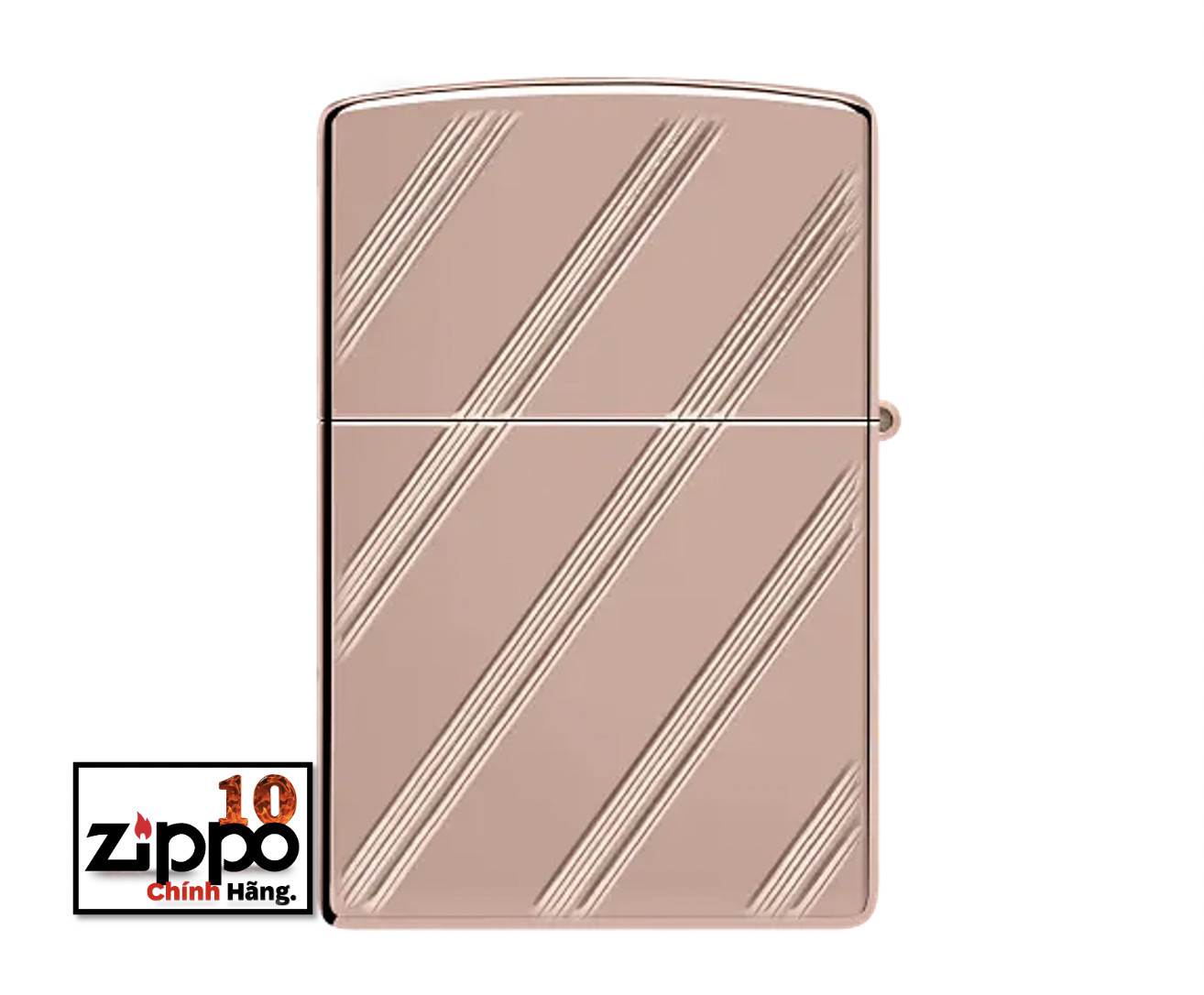 Bât lửa Zippo 48768 Script Logo Collectible Armor Rose Gold - Chính hãng 100%